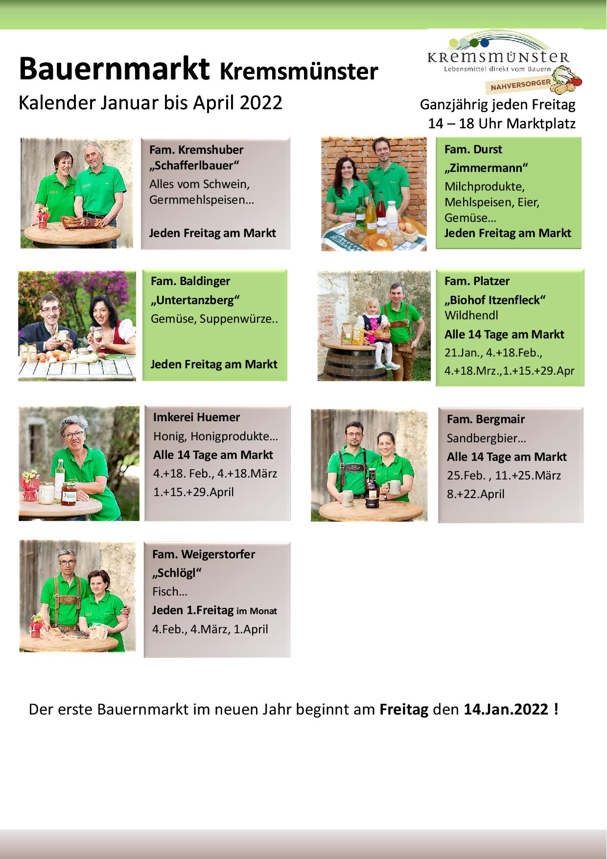 Bauernmarktkalender