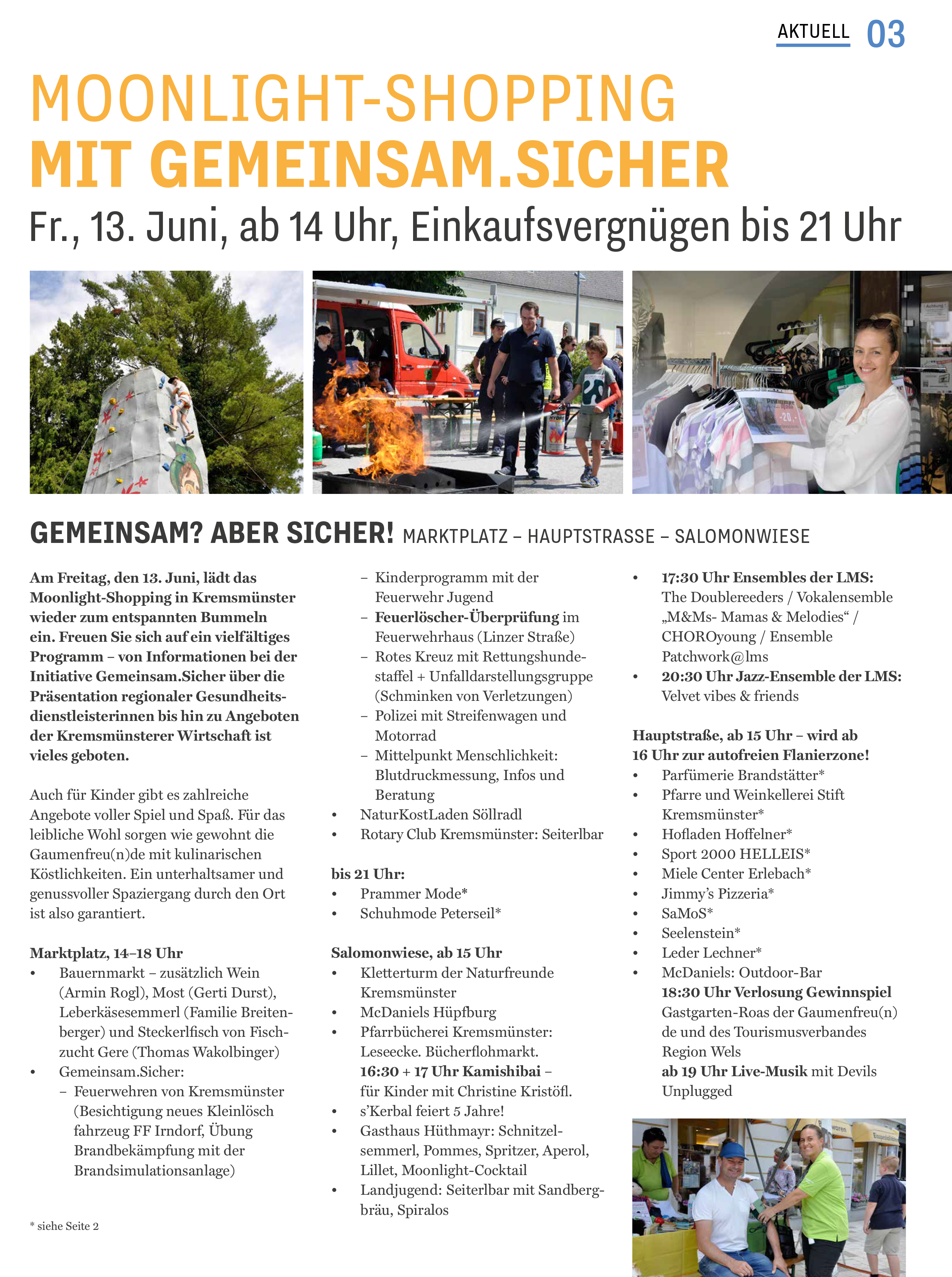 Programm Moonlight-Shopping mit Gemeinsam.Sicher